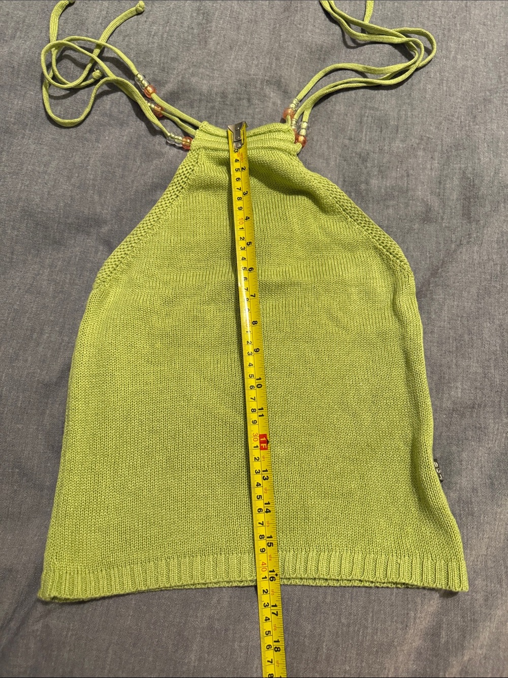 Chartreuse Halter Top - Picture 7 of 7